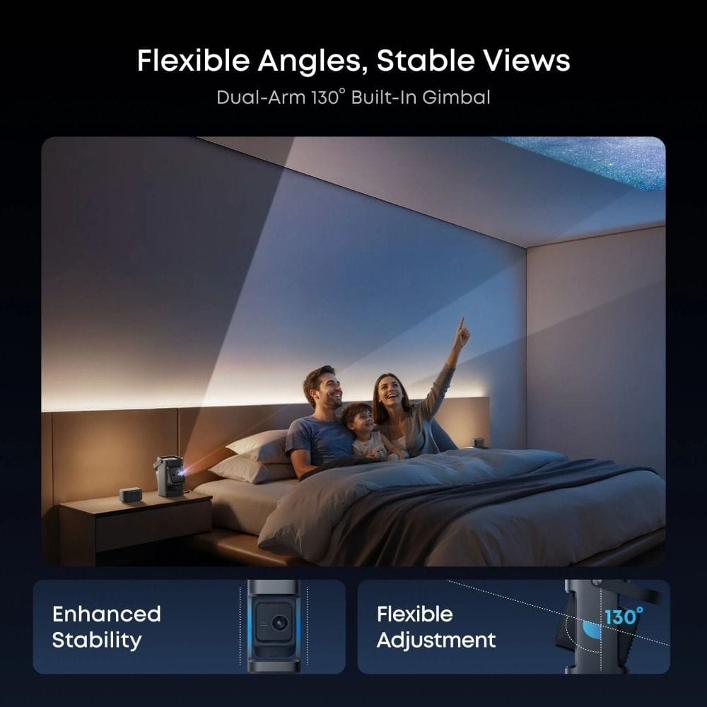 Anker Soundcore Nebula P1 Projector, 1080P, 650 ANSI Lumens, Detachable Speakers, Google TV | Black