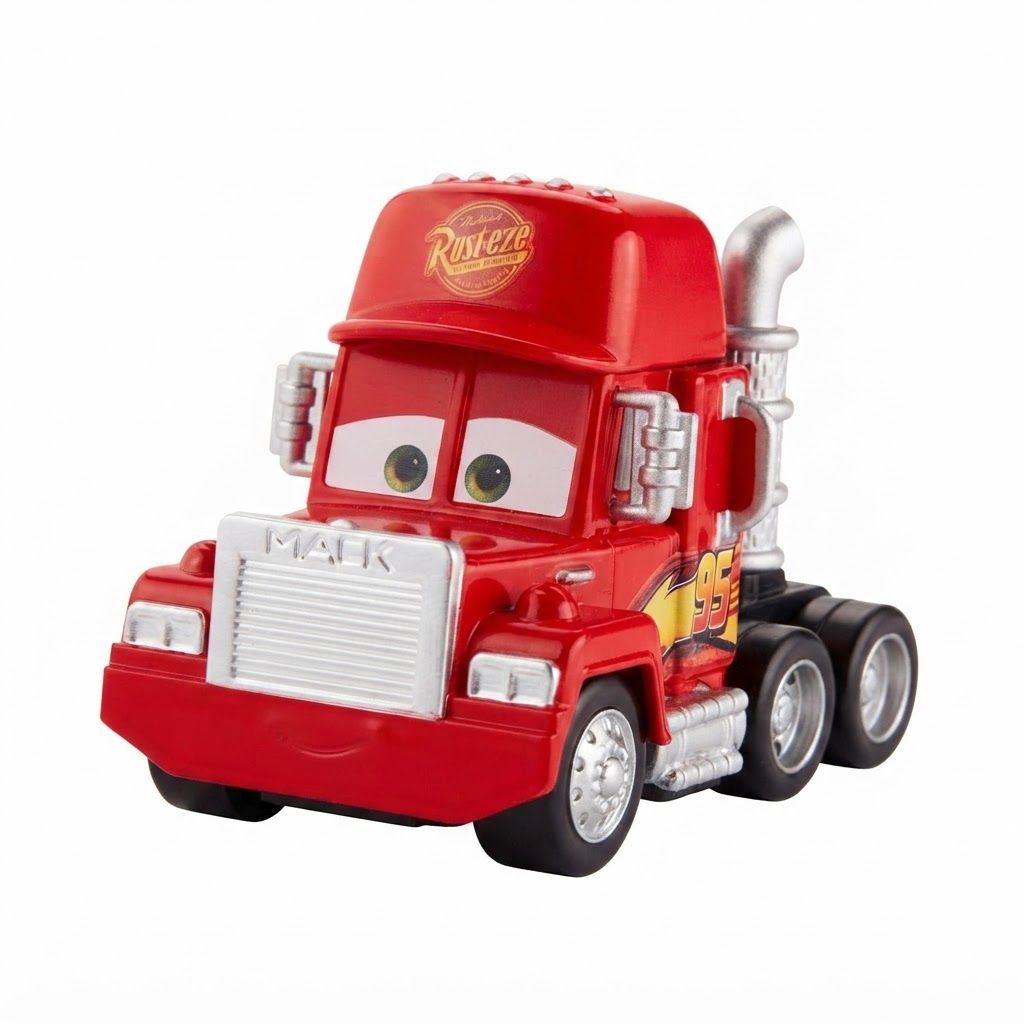 Disney Pixar Cars Mack Mini Racers Hauler Toy Transporter Truck, Stores Up to 18 Mini Racers, Portable Vehicle Carrier