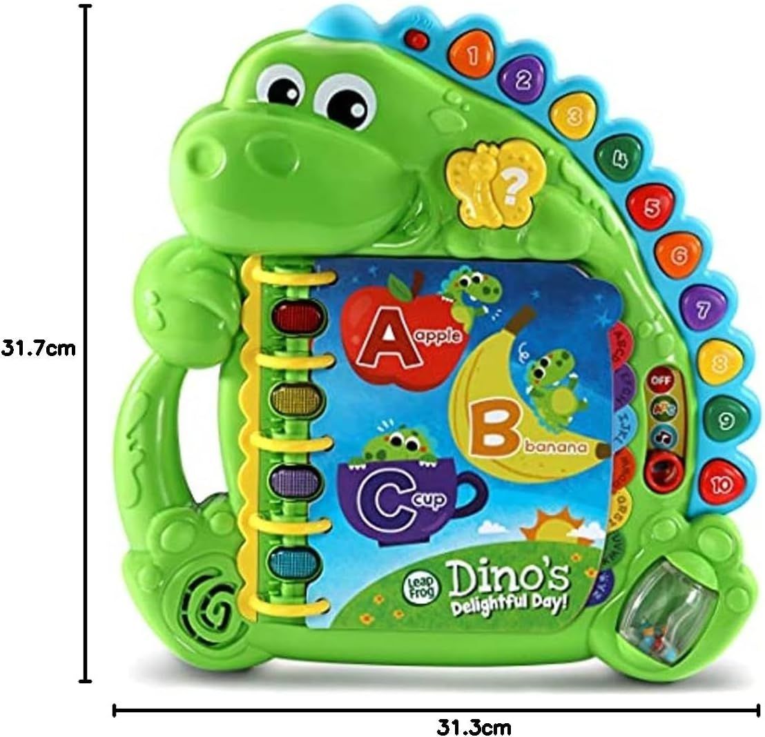 LeapFrog Dino's Delightful Day Interactive Learning Book for Toddlers & Preschoolers