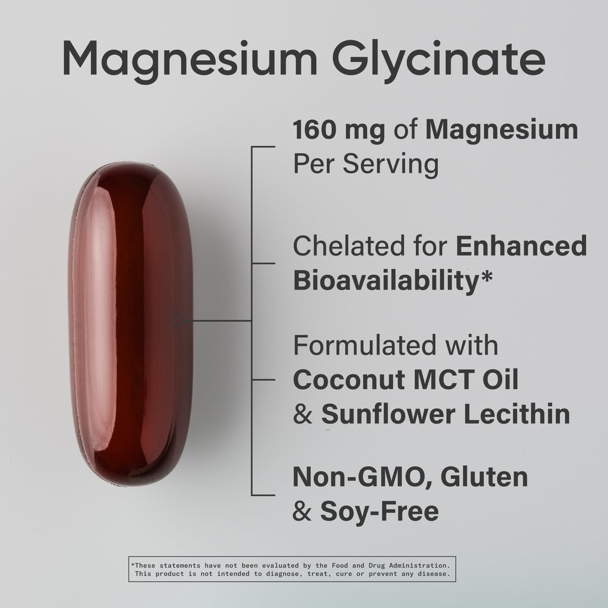 Sports Research Magnesium Glycinate for Restful Sleep - 120 Liquid Softgels