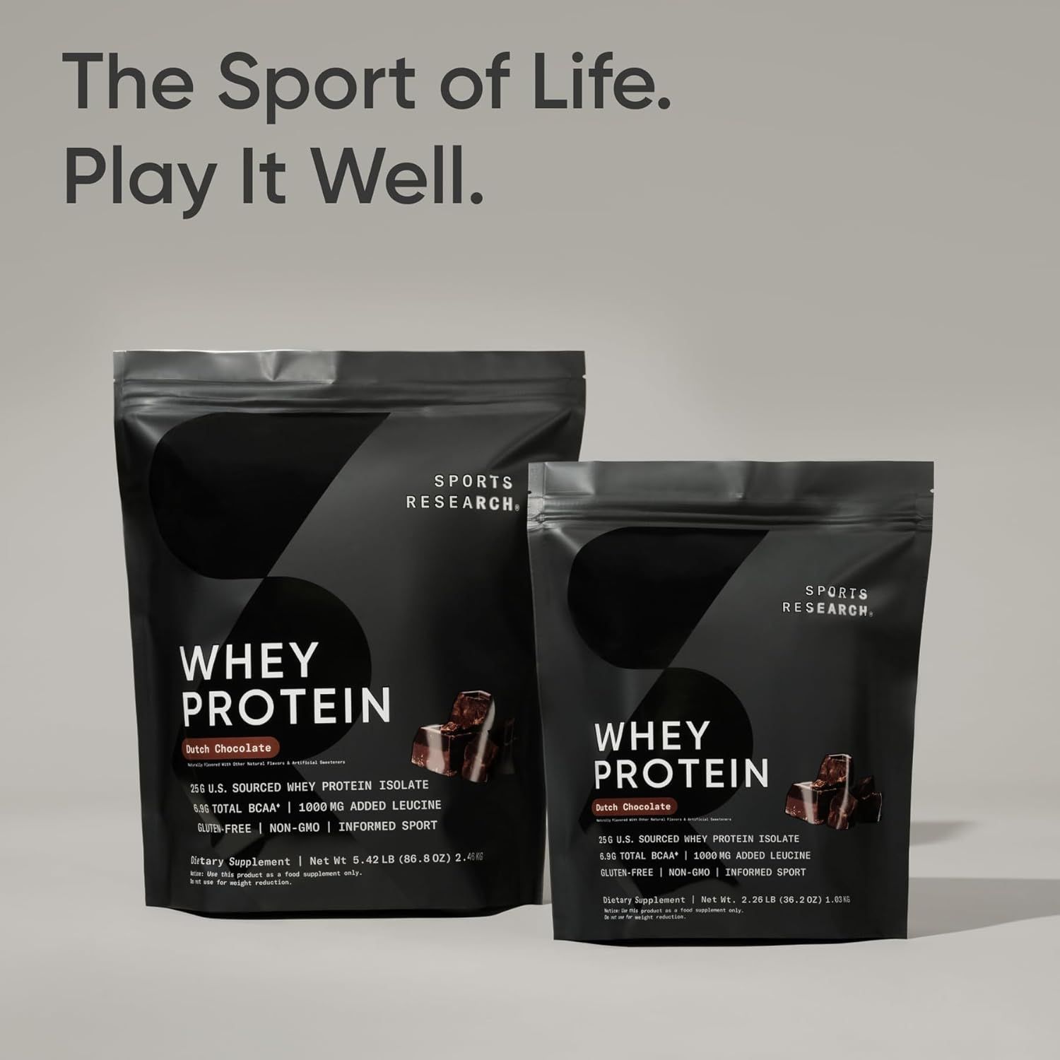 Sports Research Whey Protein Isolate - Dutch Chocolate Flavor | 5 lbs