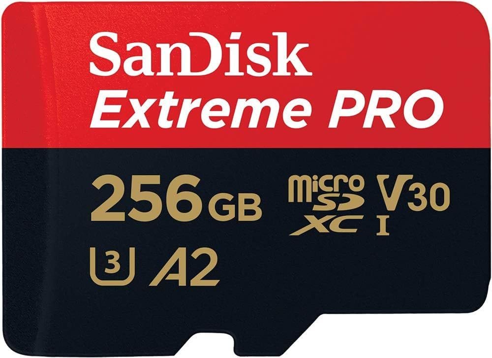 SanDisk 256GB Extreme PRO microSDXC UHS-I Memory Card - 200MB/s Read, 140MB/s Write, 4K UHD Ready