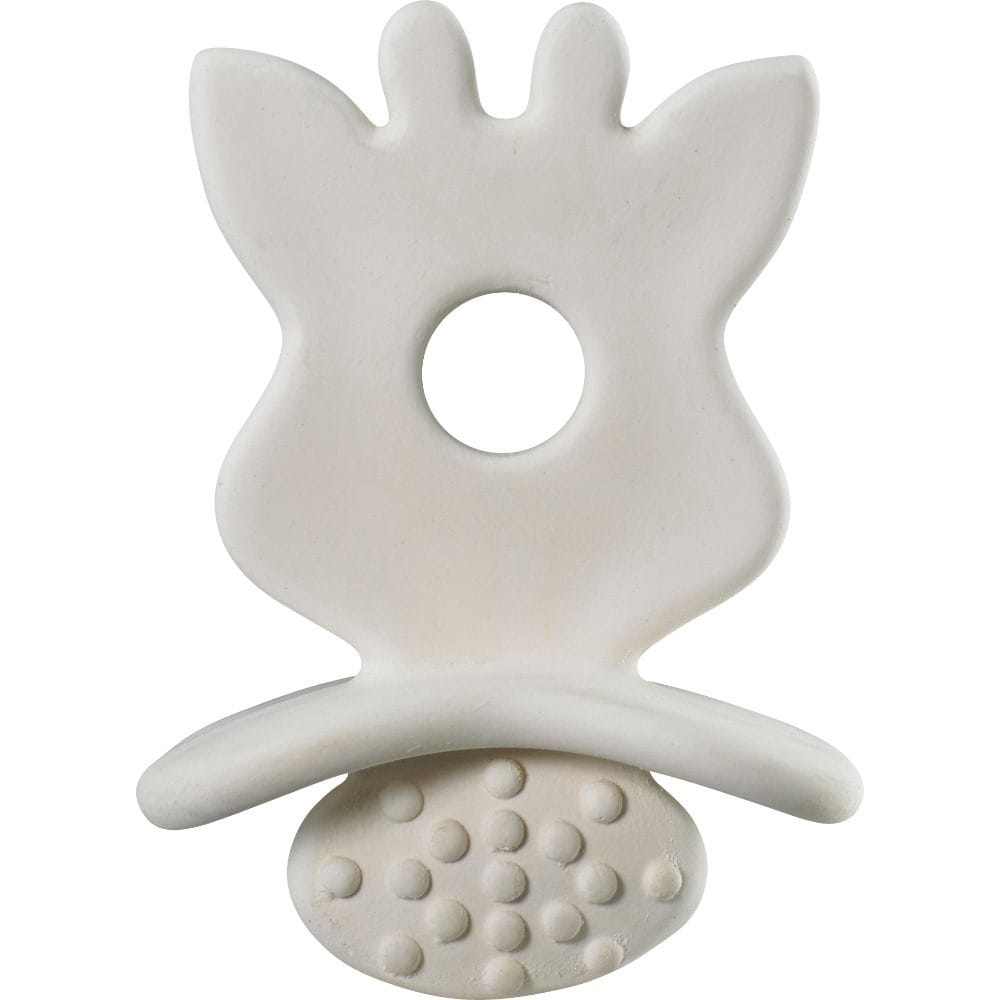 Sophie La Girafe So Pure Natural Teether Set 0+ Monthss 2 Pack, Natural Ergonomic Teether Design, Dual-Texture Soothing Surface - Brown/White