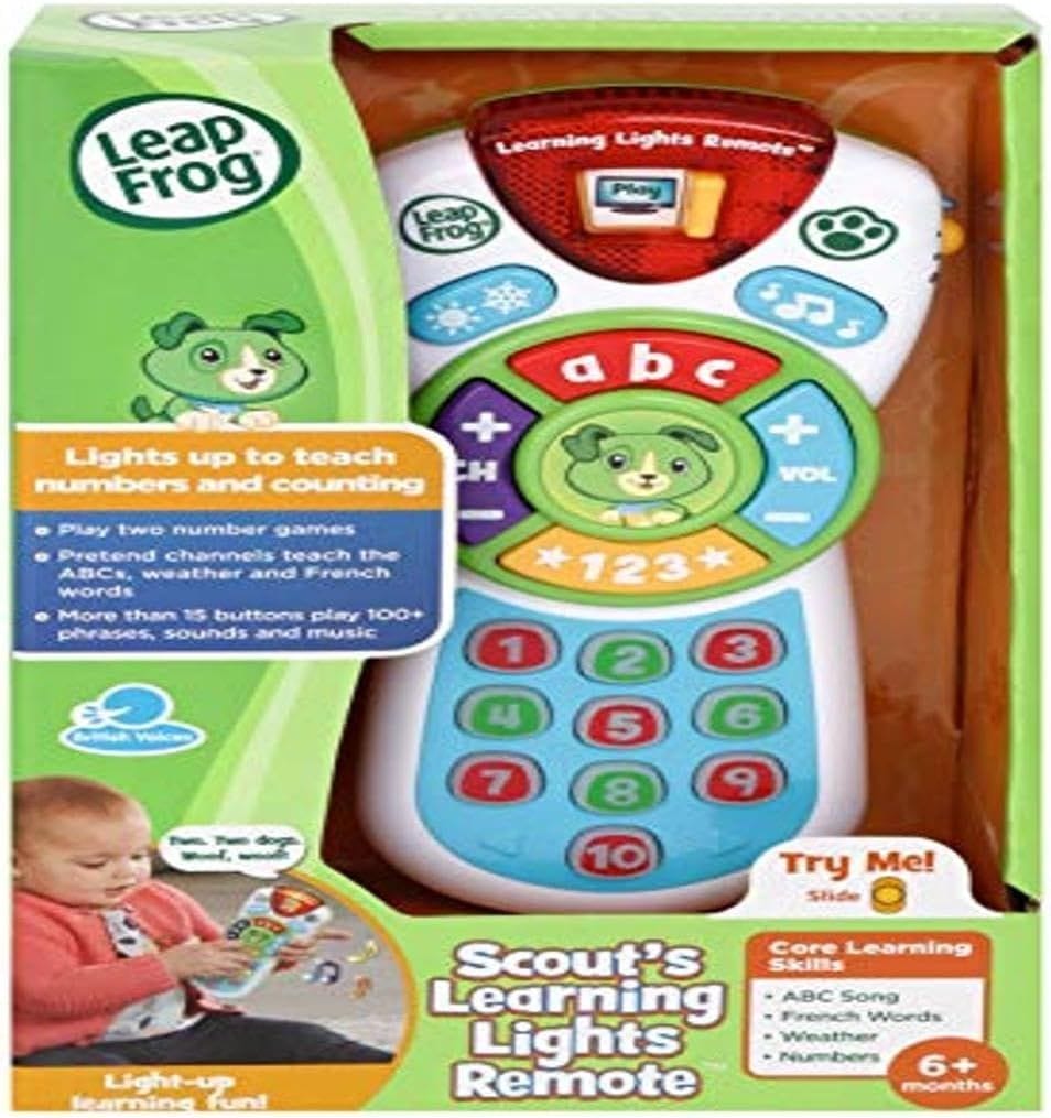 LeapFrog Scout's Learning Lights Remote - Interactive Musical Baby Toy with 100+ Sounds, ABCs
