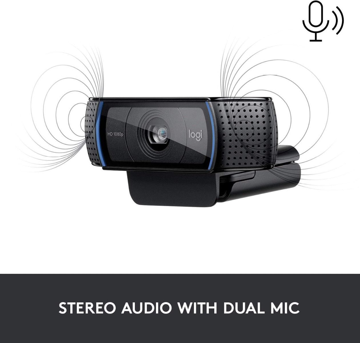 Logitech C920 Widescreen HD Pro Webcam, Full HD 1080p Video Calling & Recording, Dual Stereo MicsUSB