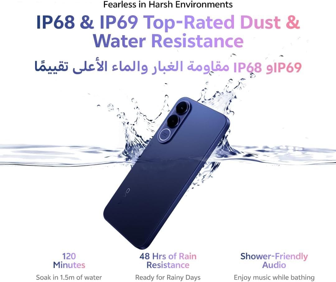 vivo V70 FE 5G Smartphone - 8GB RAM, 256GB Storage, 7000mAh, 120Hz AMOLED Display | Blue
