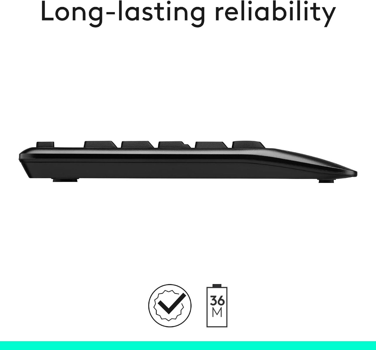 Logitech MK345 Wireless Keyboard and Mouse Combo - Full-Sized Keyboard with Palm Rest, Comfortable | Black