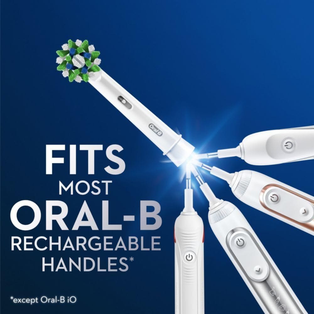 Oral-B CrossAction Electric Toothbrush Replacement Brush Heads, White, 2-Count - Professional Clean