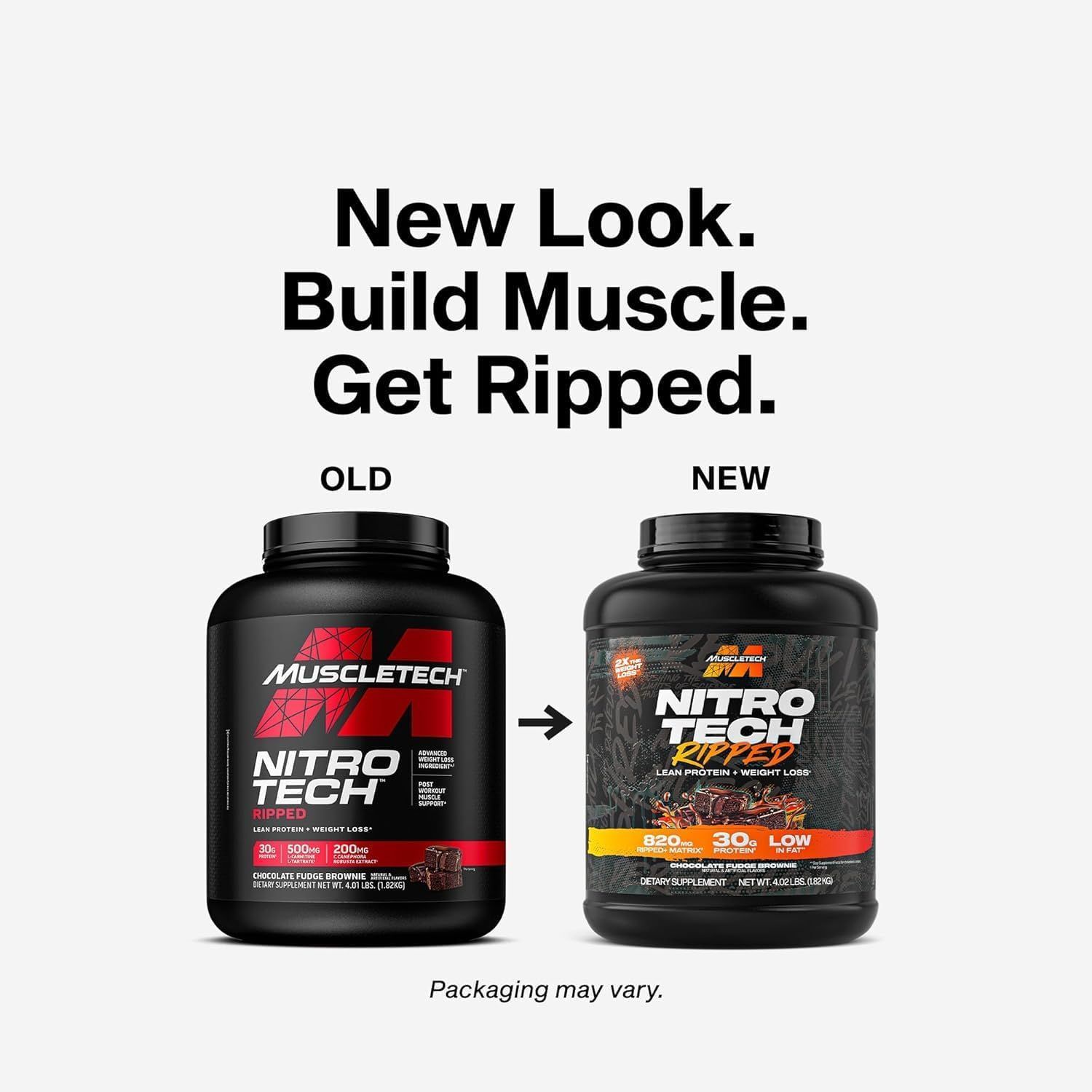 MuscleTech Nitro-Tech Ripped Whey Protein - 30g Protein, Lean Muscle & Weight Management - Chocolate