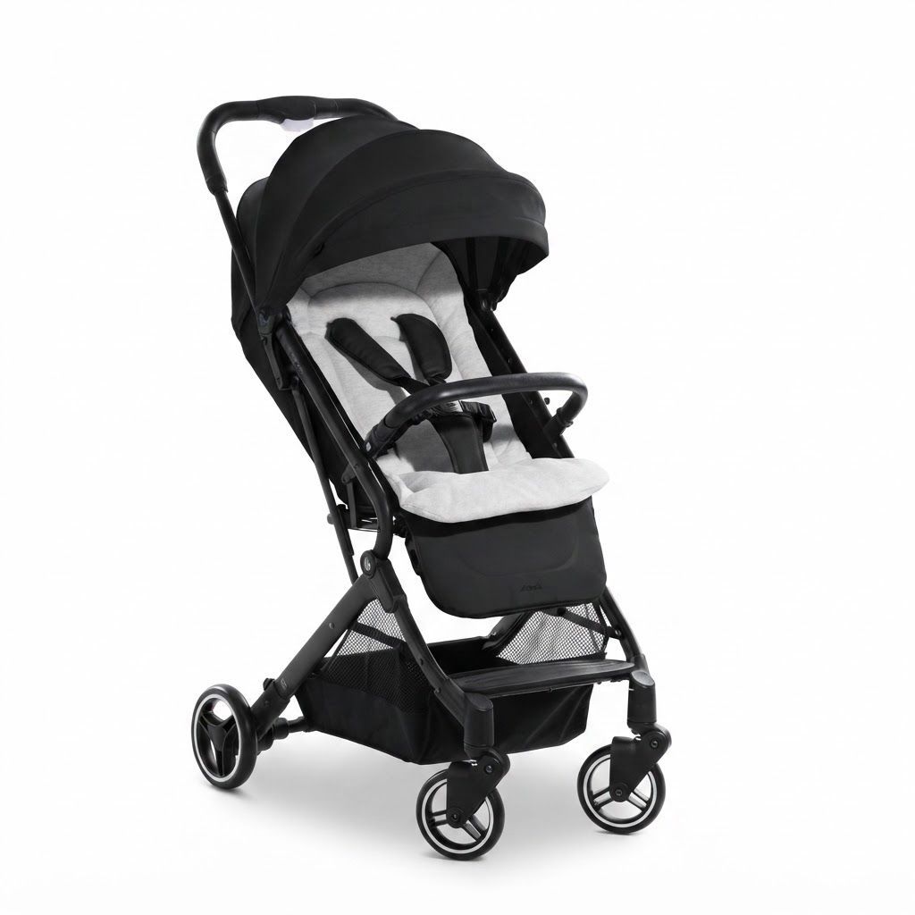 Hauck Travel N Care Compact Lightweight Travel Buggy, Black - Stroller for Toddlers up to 25kg, One-Hand Fold, Feather-Light Aluminium Frame with Robust Features