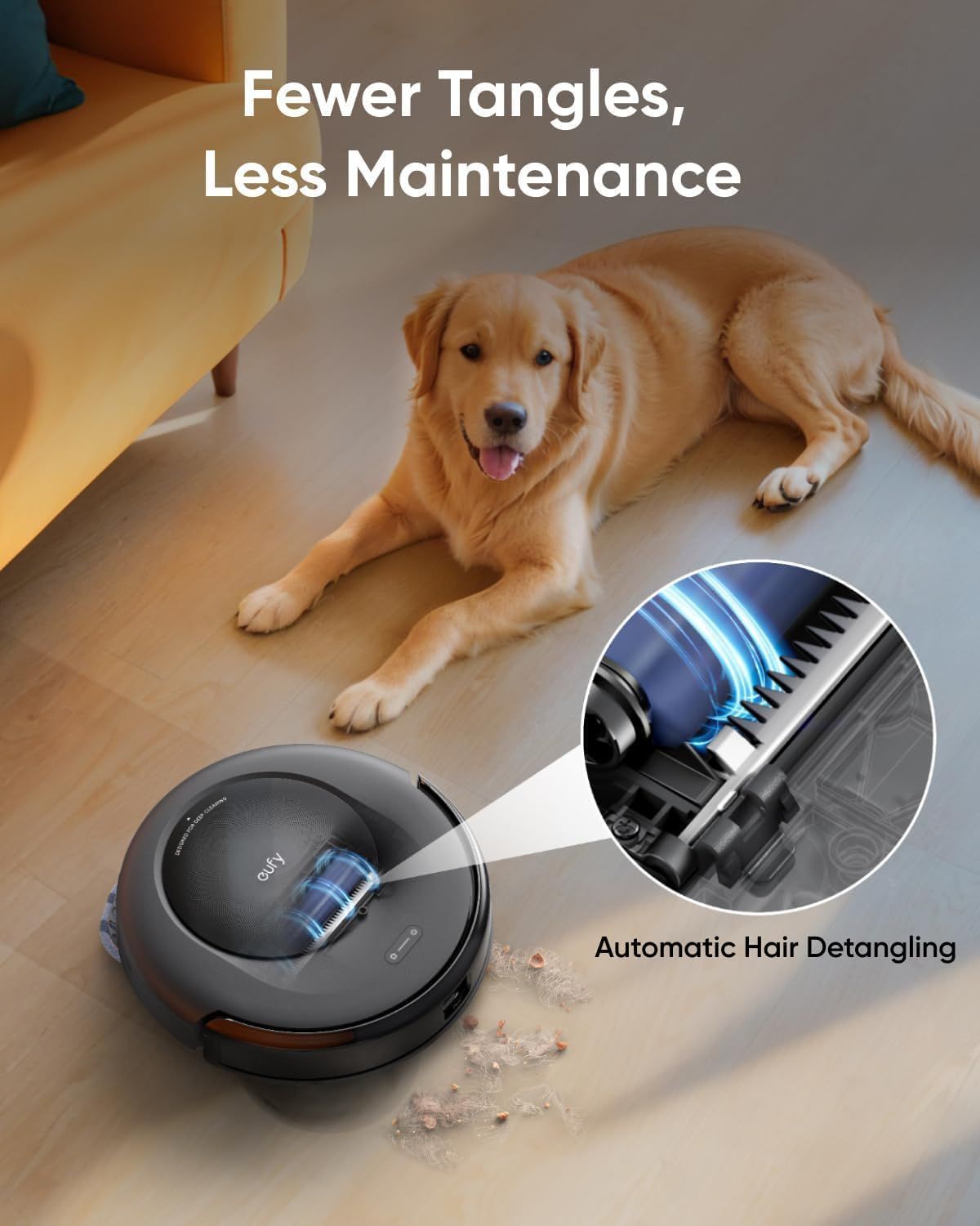 eufy Omni C20 Robot Vacuum & Mop, Auto-Empty Station, Ultra-Slim Design, Smart Navigation, Powerful Suction, App Control - Black