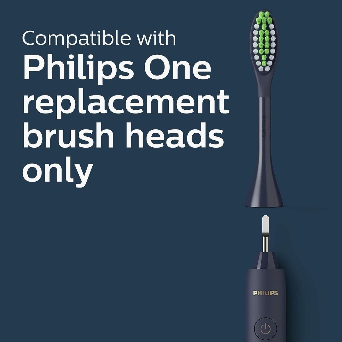 Philips One by Sonicare Battery Toothbrush HY1100/04, Midnight Blue - Portable Electric Toothbrush