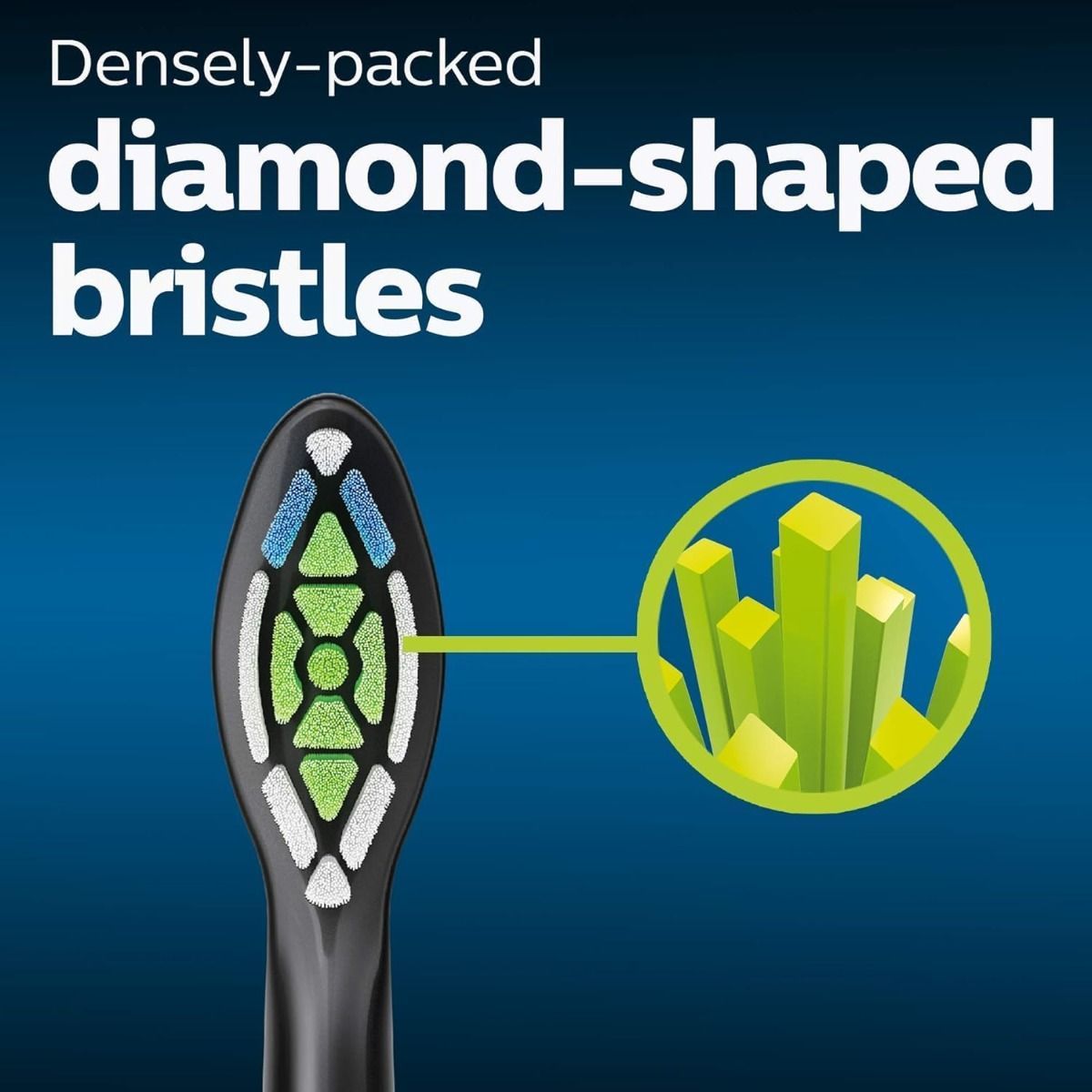 Philips Sonicare W2 Optimal White Standard Toothbrush Heads, 6-Pack, Black, BrushSync Enabled