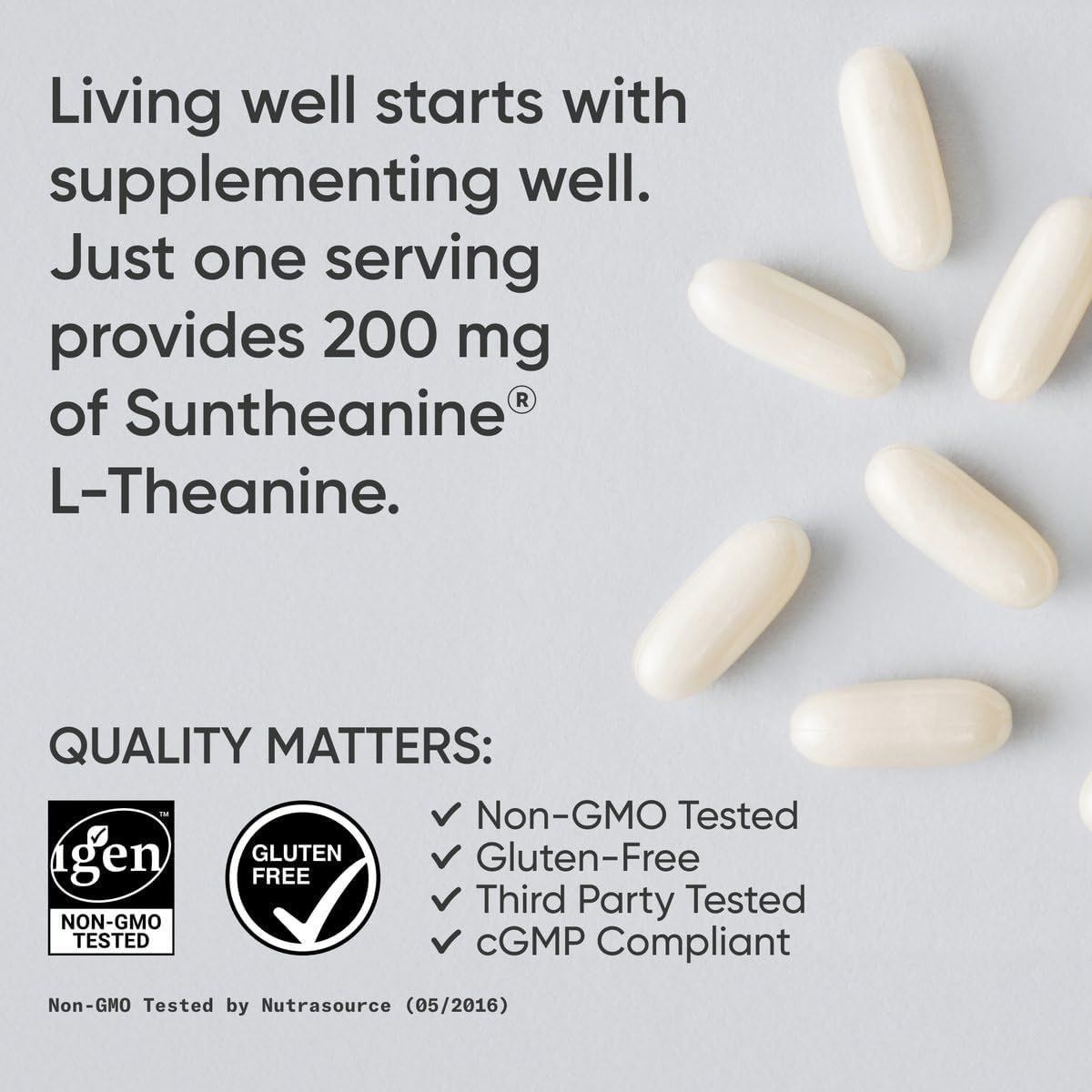 Sports Research L-Theanine 200mg with Organic Coconut Oil | Enhanced Focus & Relaxation