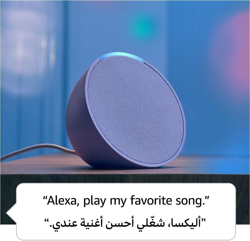 Amazon Echo Pop Compact Smart Speaker with Alexa, Full Sound, Bluetooth & Wi-Fi Connectivity, Smart Home Control | Charcoal