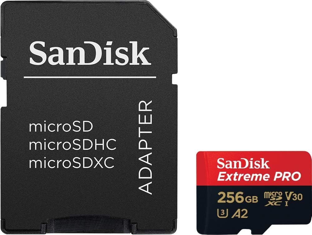 SanDisk 256GB Extreme PRO microSDXC UHS-I Memory Card - 200MB/s Read, 140MB/s Write, 4K UHD Ready