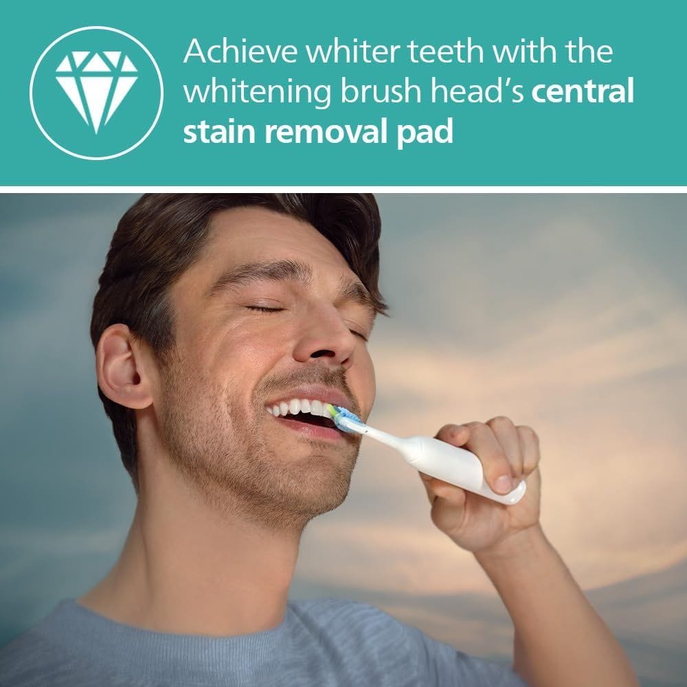 Philips Sonicare 5300 Electric Toothbrush HX7108/05 - Next-Gen Sonic Tech, Pressure Sensor, White