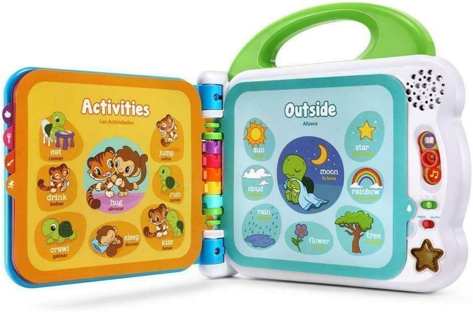 LeapFrog Learning Friends 100 Words Book, Interactive Bilingual English and Spanish Toy