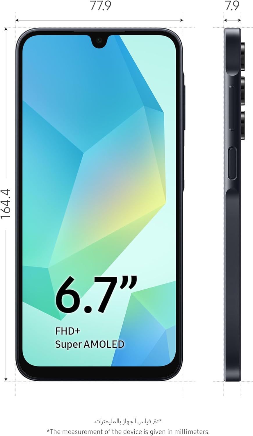 سامسونج جالاكسي A16 LTE - شريحتي اتصال، RAM ‏4 جيجابايت، سعة تخزين 128 جيجابايت - أسود