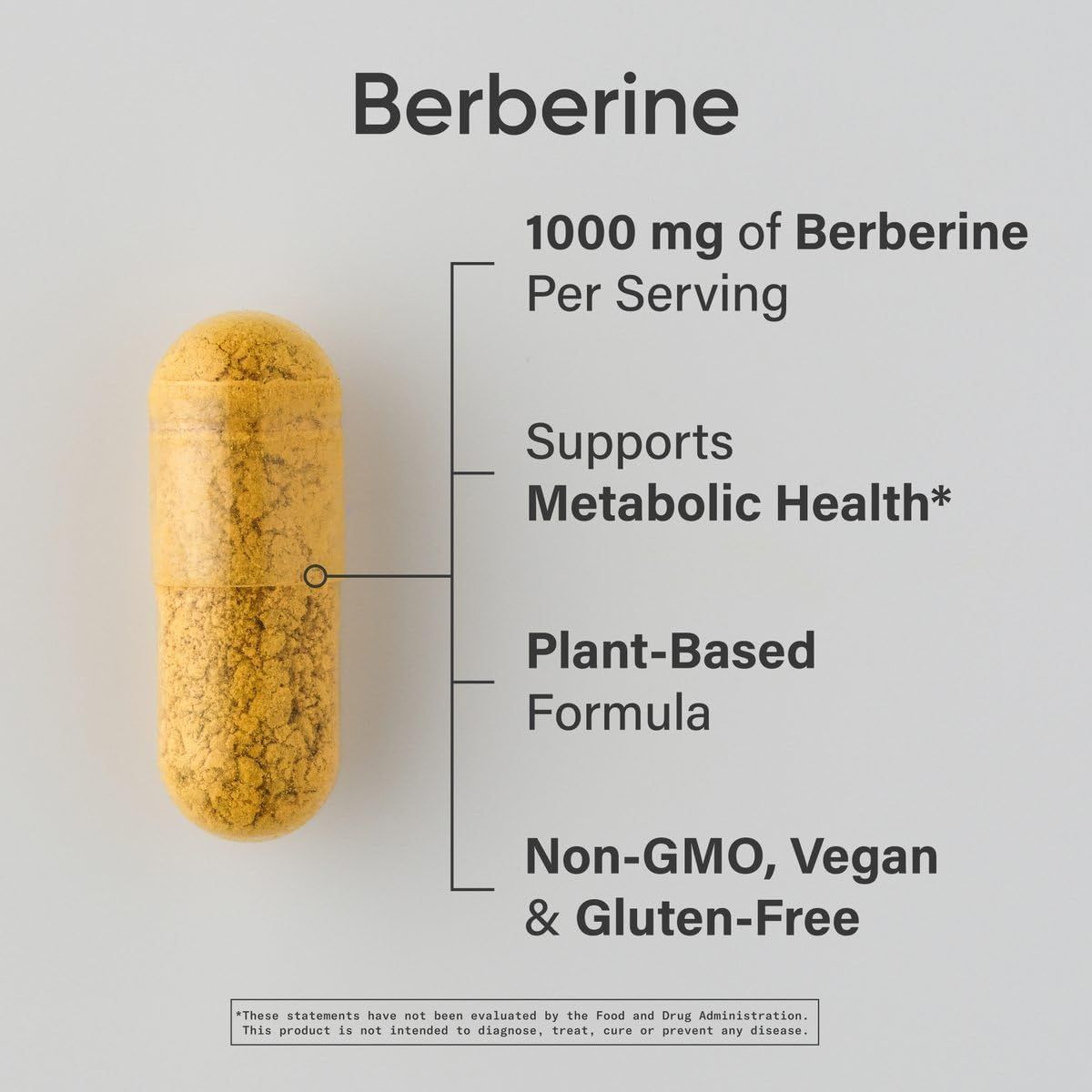 Sports Research Vegan Berberine 1000mg - Herbal Metabolic Support Supplement