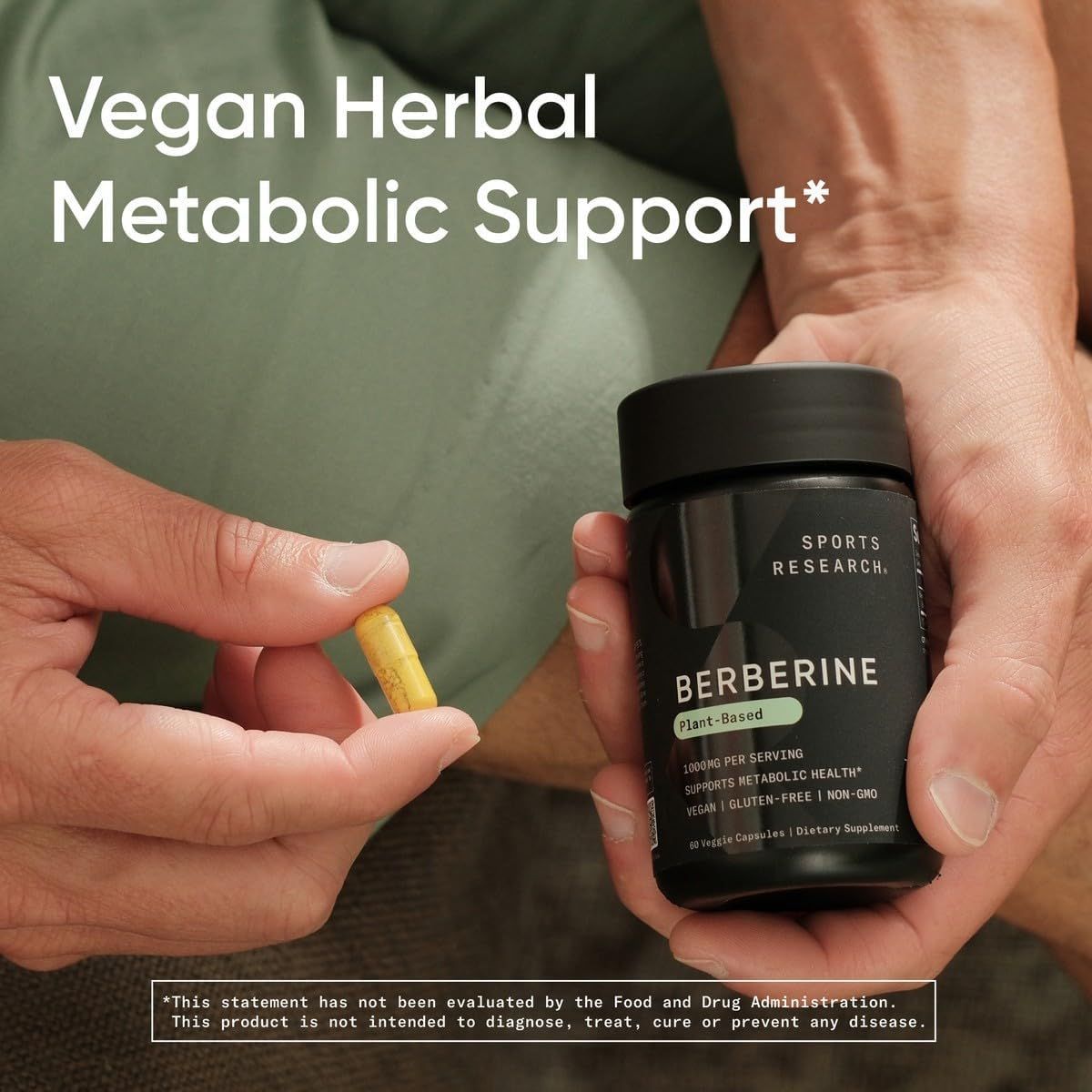 Sports Research Vegan Berberine 1000mg - Ayurvedic Metabolic Support