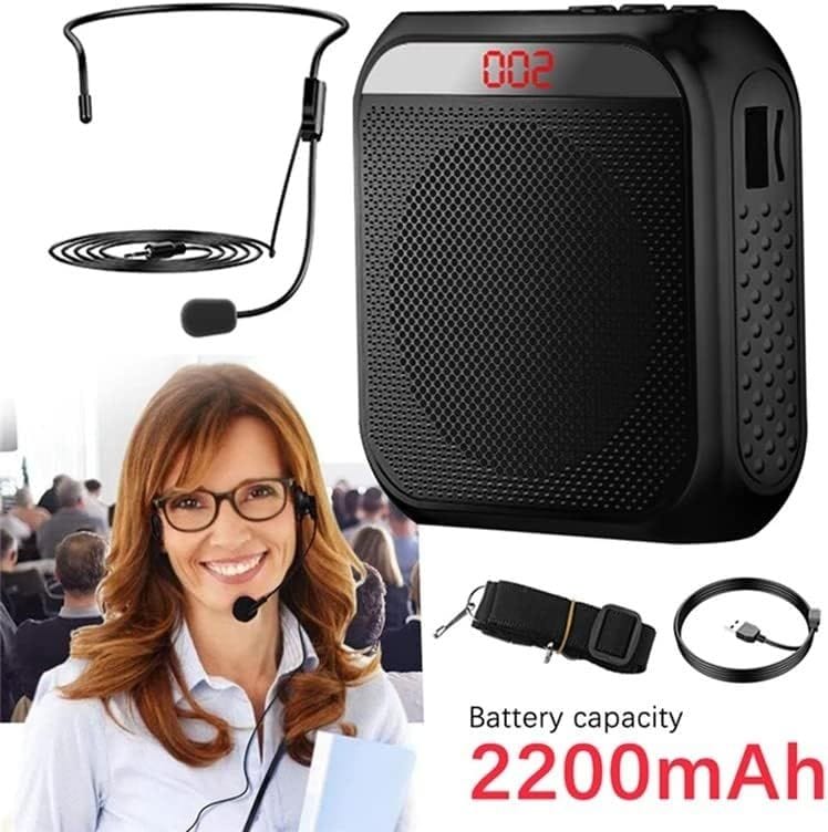 ELECDON Voice Amplifier with Wired Microphone Headset, Portable Rechargeable PA Speaker, Personal Speech Amplifier for Teachers, Tour Guides, Coaches, Yoga & Fitness|Black
