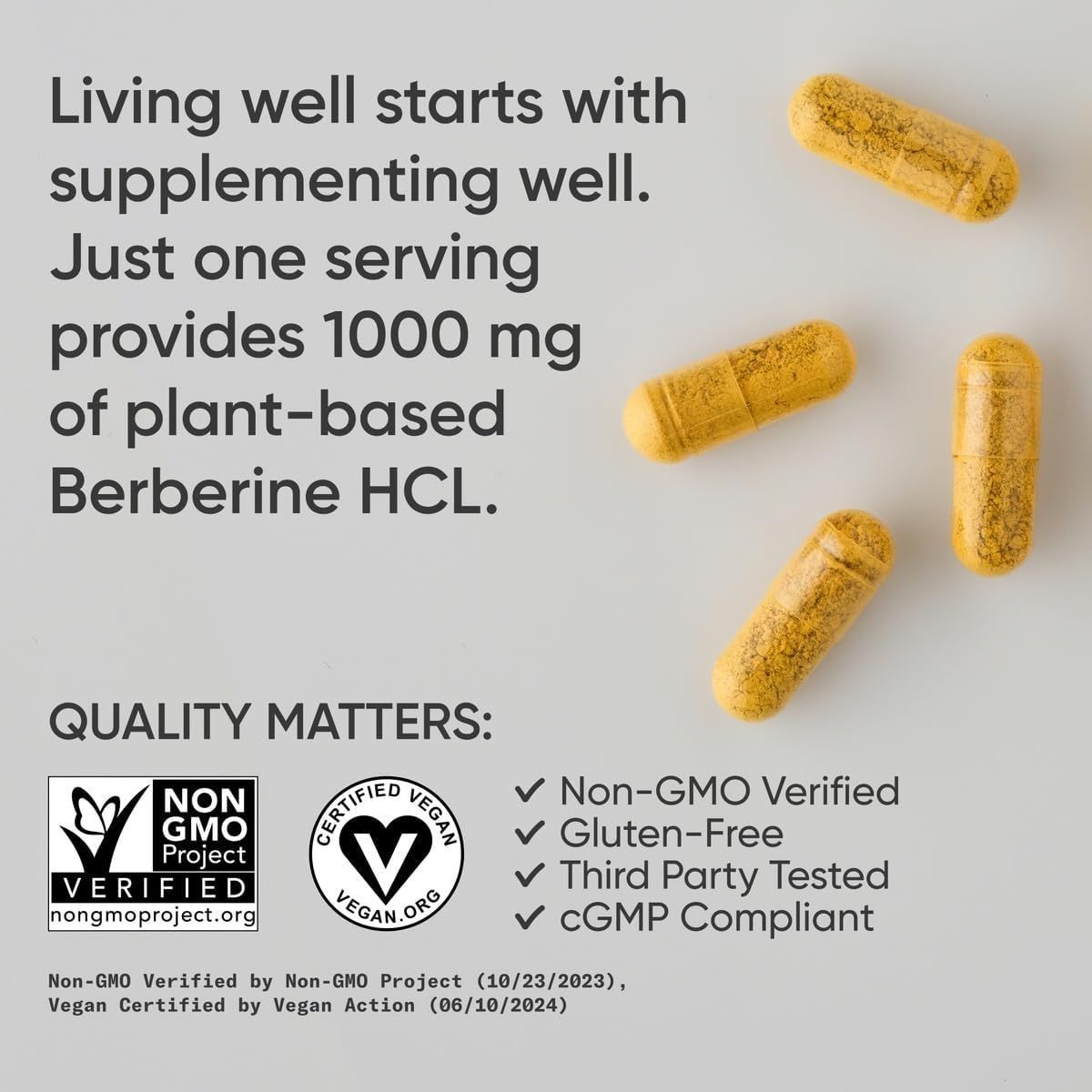 Sports Research Vegan Berberine 1000mg - Herbal Metabolic Support Supplement