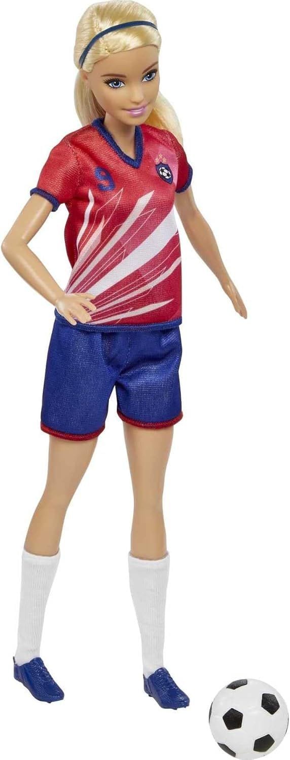 Barbie Soccer Doll with Uniform, Soccer Ball & Cleats for Kids 3+