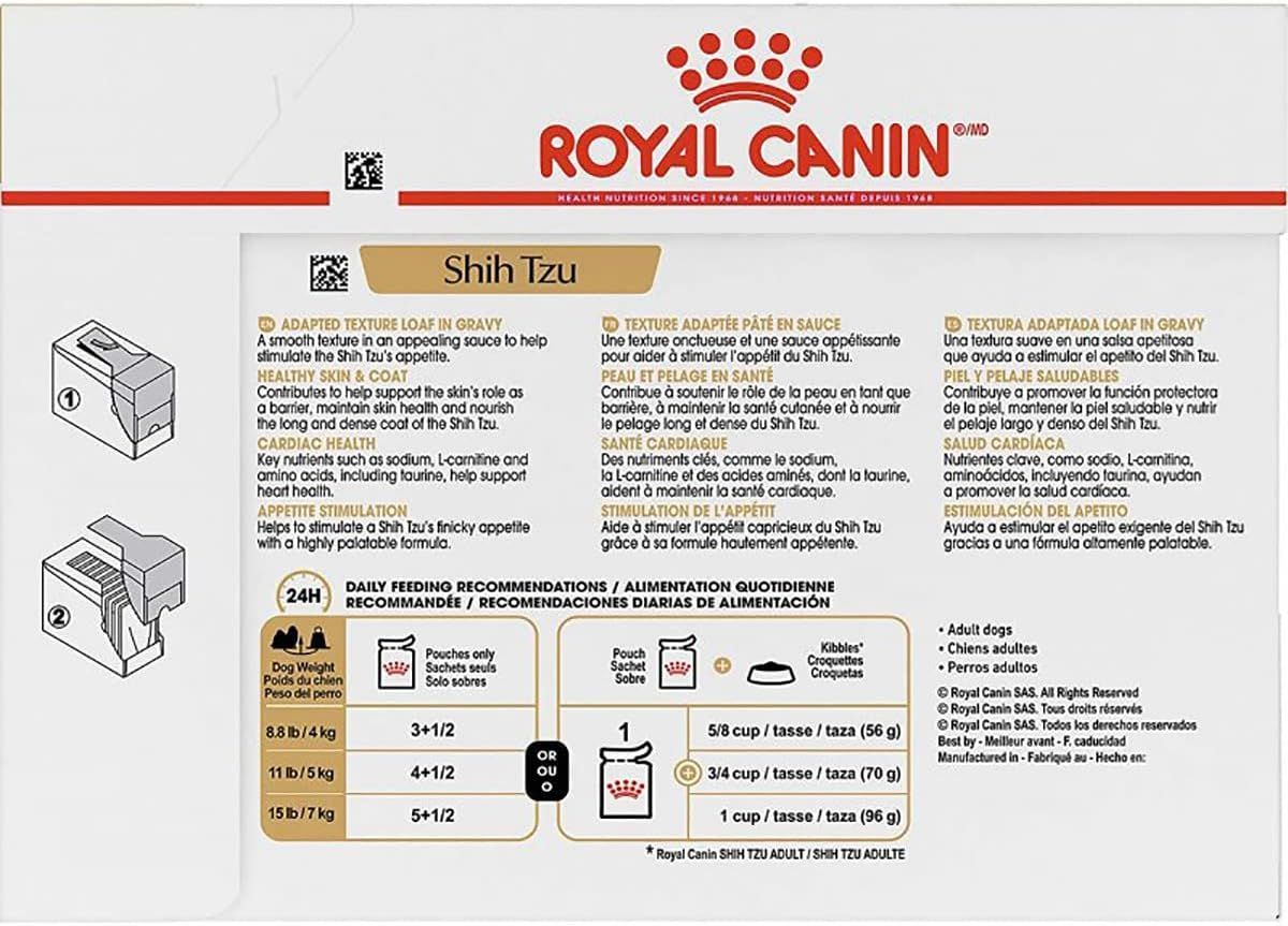 Royal Canin Shih Tzu Wet Food Pouches - 12x85g Breed Health Nutrition