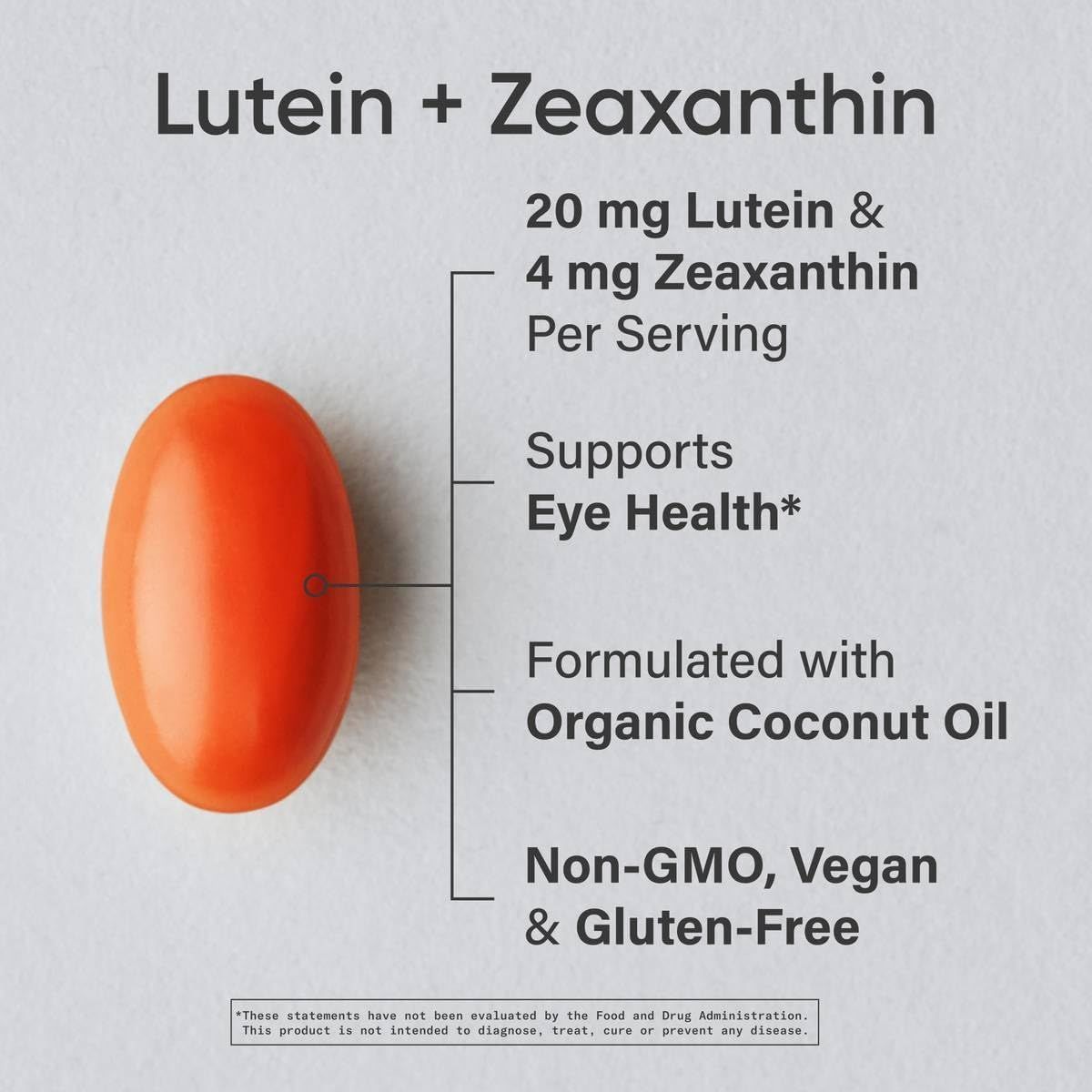 Sports Research Lutein & Zeaxanthin - Vegan Eye Health Capsules