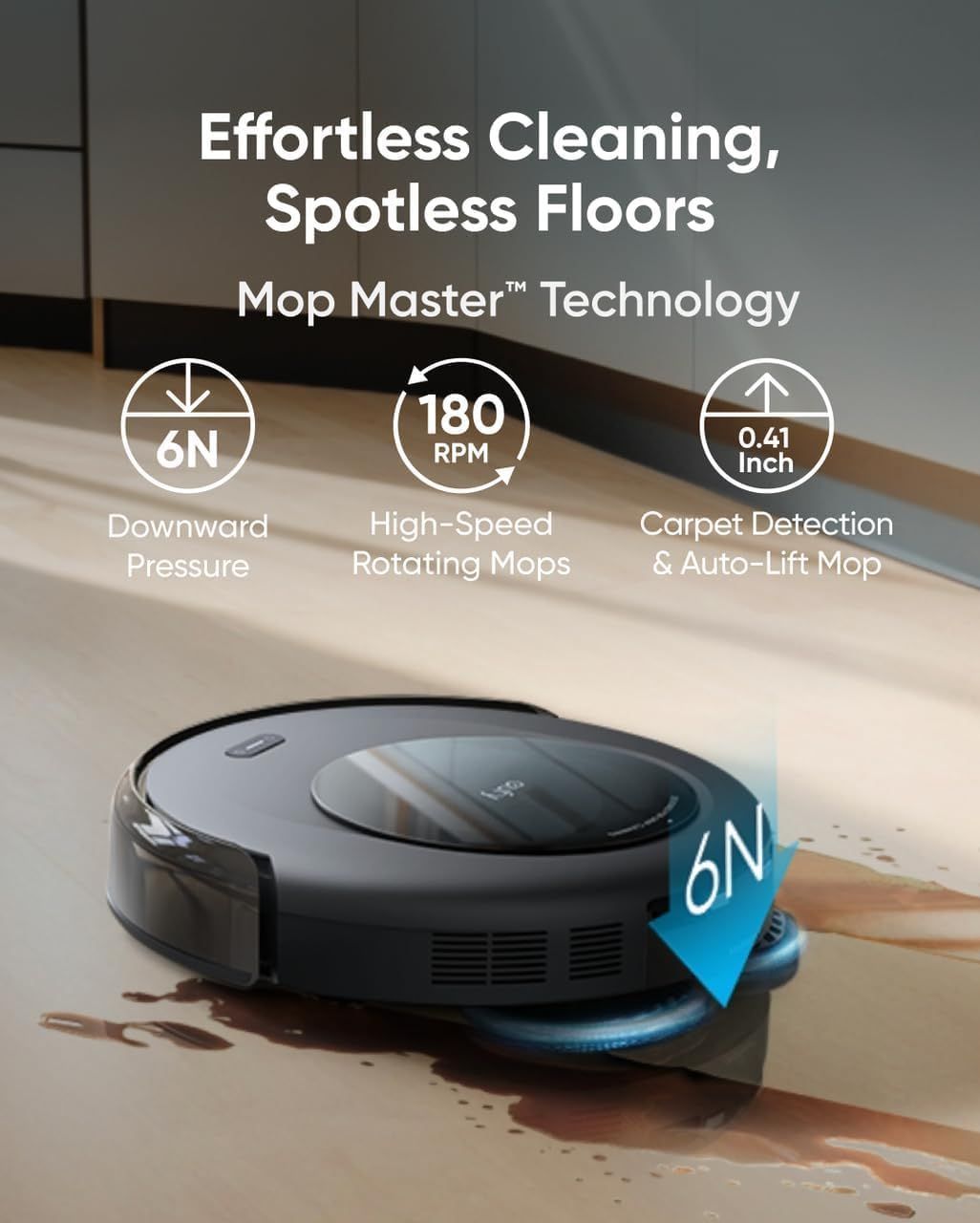 eufy Omni C20 Robot Vacuum & Mop, Auto-Empty Station, Ultra-Slim Design, Smart Navigation, Powerful Suction, App Control - Black