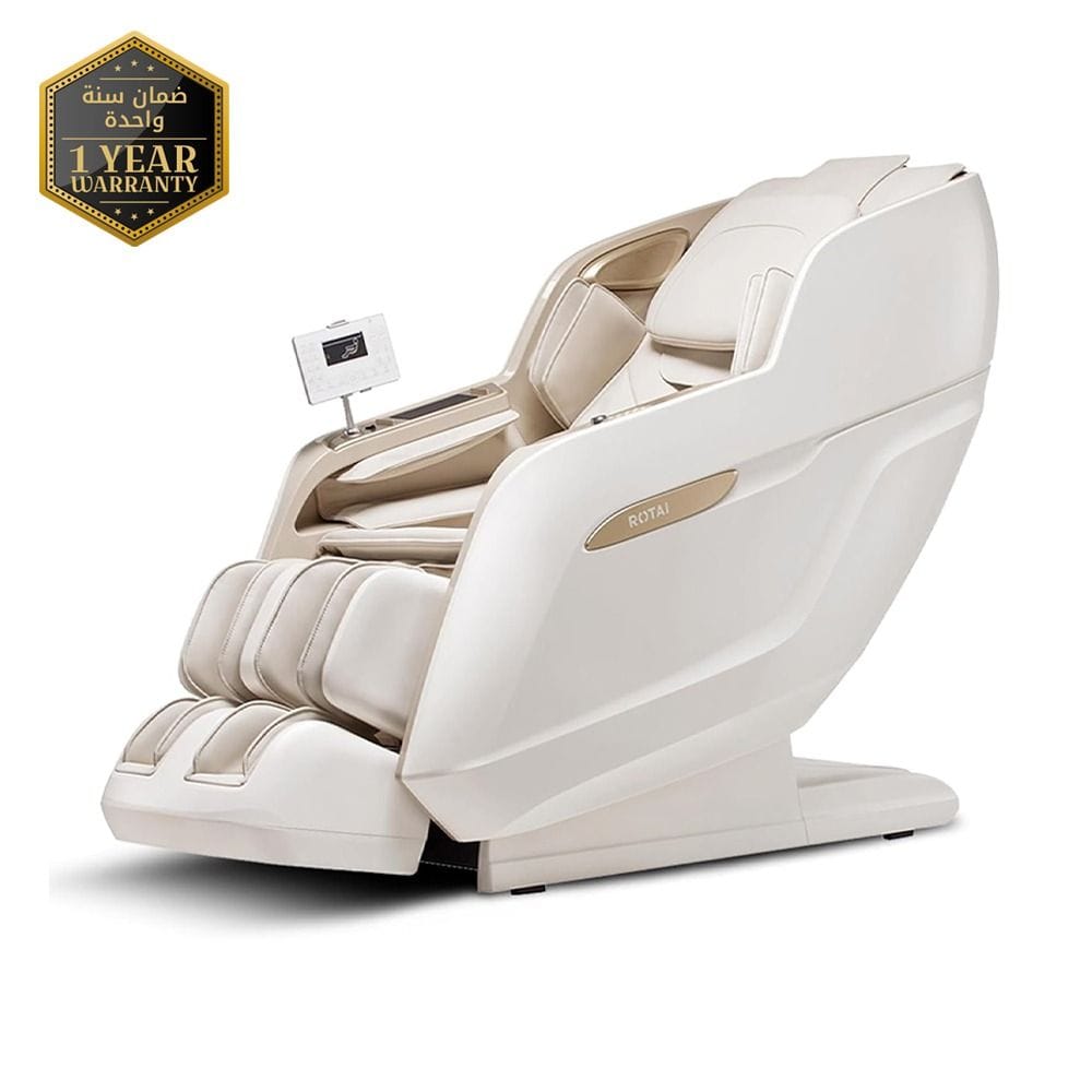 Rotai Royal Signature Massage Chair, AI Body Scan, 6 Massage Techniques, 22 Wellness Modes, Zero Gravity Recline, Heat Therapy & Voice Touch Control | White - RT5950