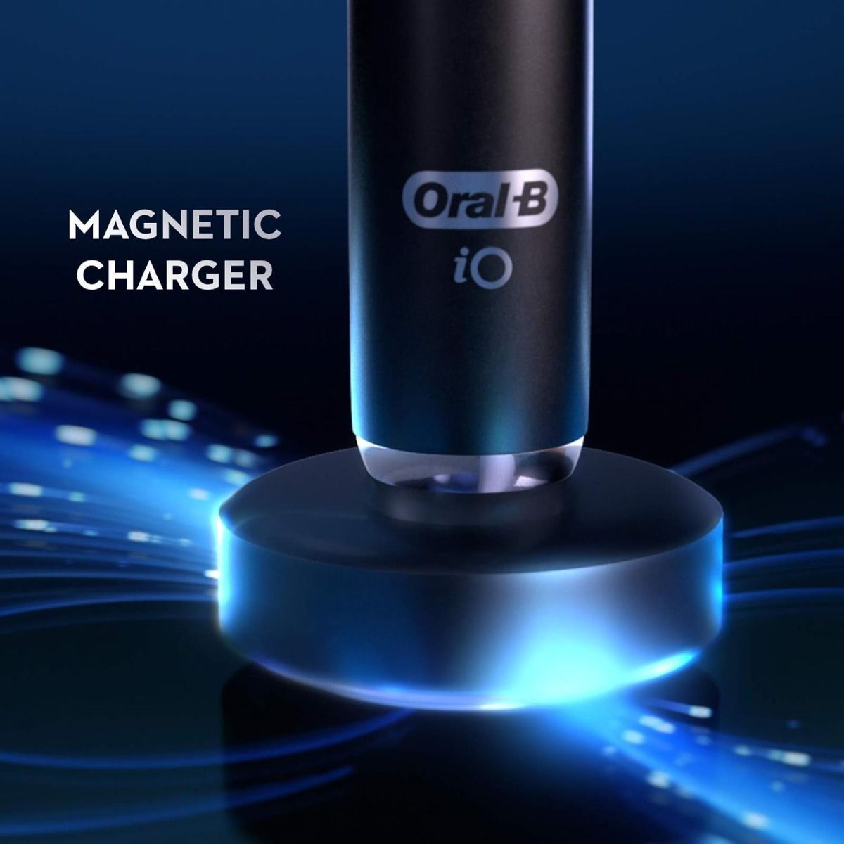 Oral-B iO9 Electric Rechargeable Toothbrush - Black, Magnetic Technology, AI Teeth Tracking, 7 Modes