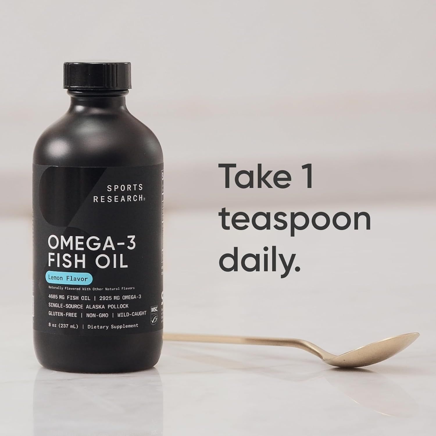 Sports Research Premium Omega-3 Fish Oil - Wild Caught Alaska Pollock - 4685mg
