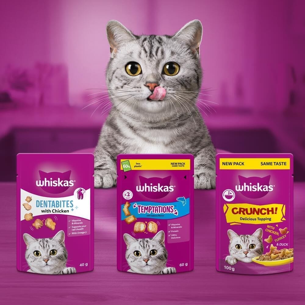Whiskas DENTABITES CK - Crunchy Dental Treats for Cats (240g)