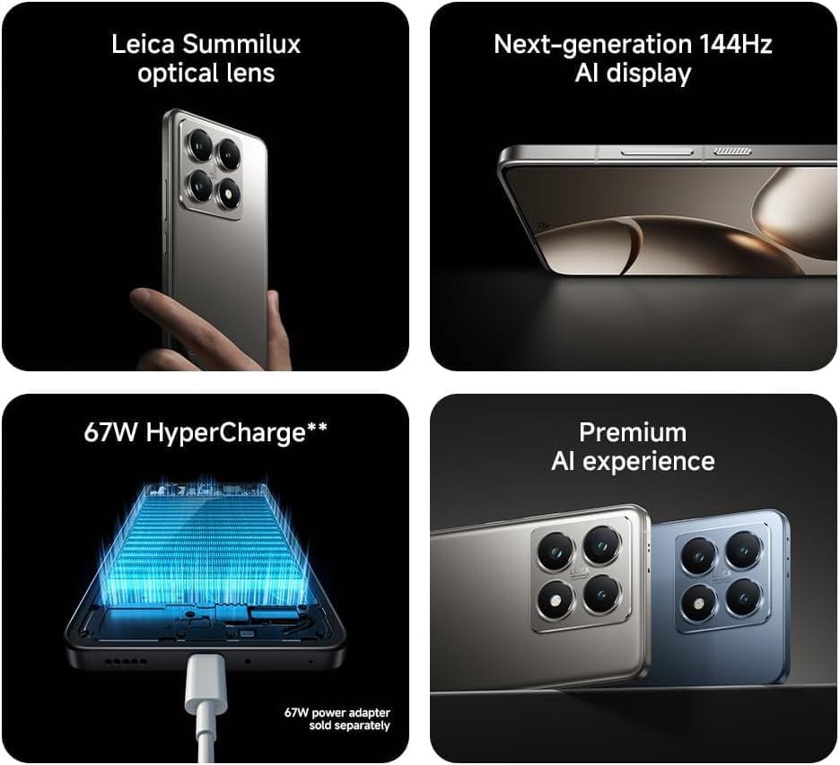 Xiaomi 14T 5G Mobile - (12GB RAM + 512GB) with 144Hz Display & Leica Camera | Titan Blue