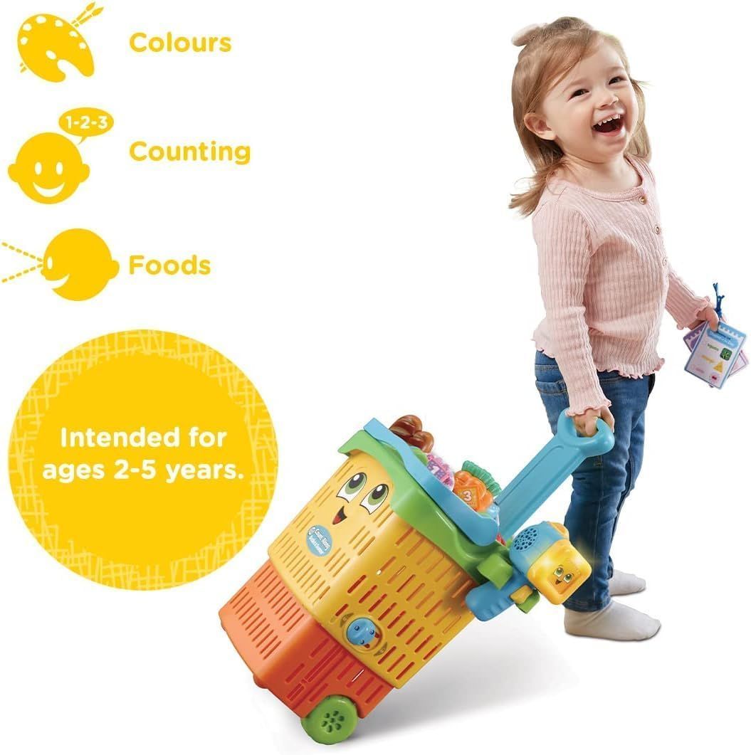 LeapFrog Count-Along Basket & Scanner, Interactive Pretend Play Shopping Set - Educational Toy