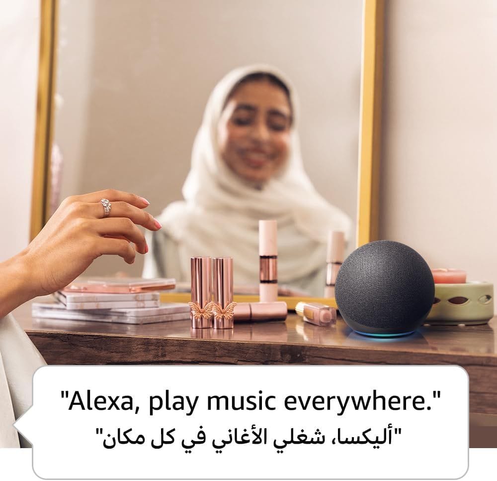 Amazon Echo (4th Gen) Smart Speaker with Alexa, Premium Sound, Zigbee Smart Home Hub, Bluetooth & Wi-Fi Voice Control | White