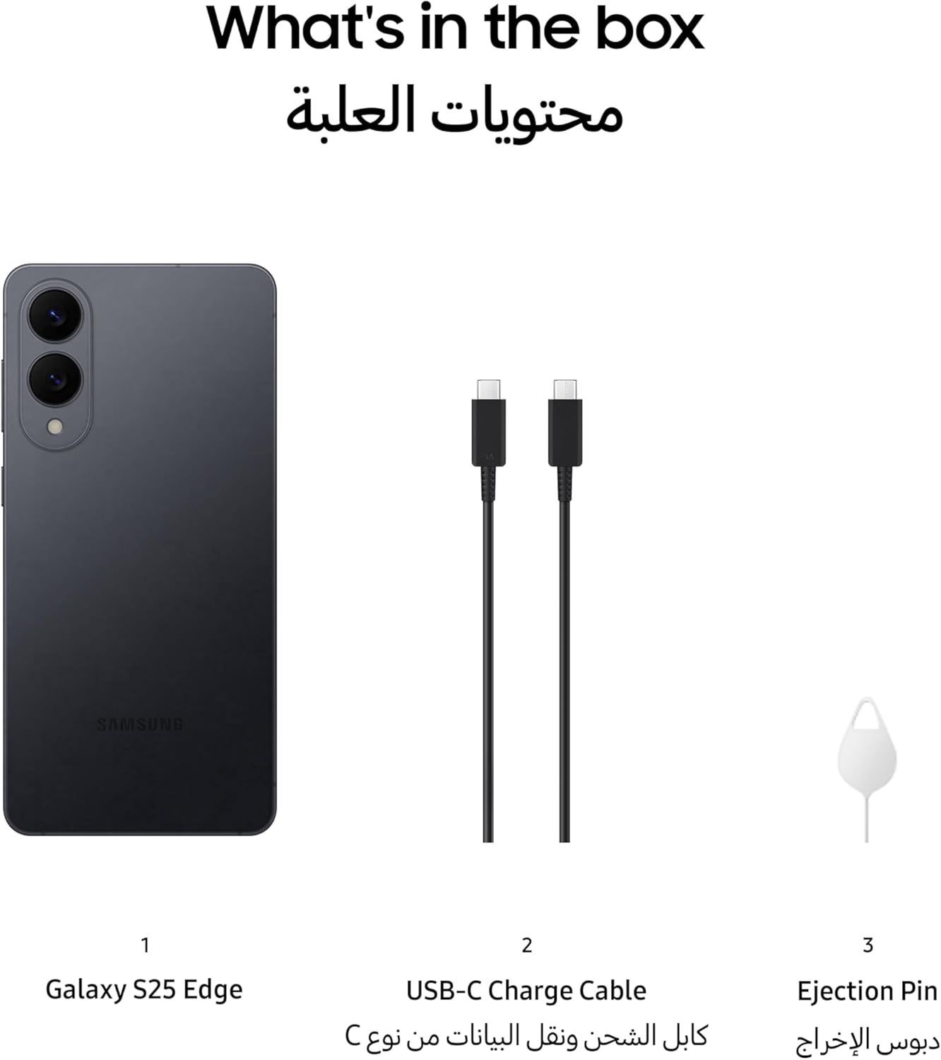 Samsung Galaxy S25 Edge AI Smartphone - 256GB, 12GB RAM, 200MP Camera | Titanium JetBlack