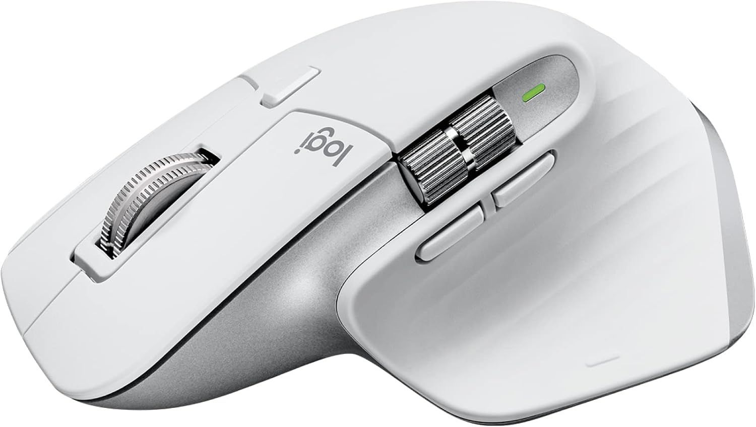 Logitech MX Master 3S Wireless Performance Mouse, 8K DPI Track on Glass, Quiet Clicks, MagSpeedPale Grey