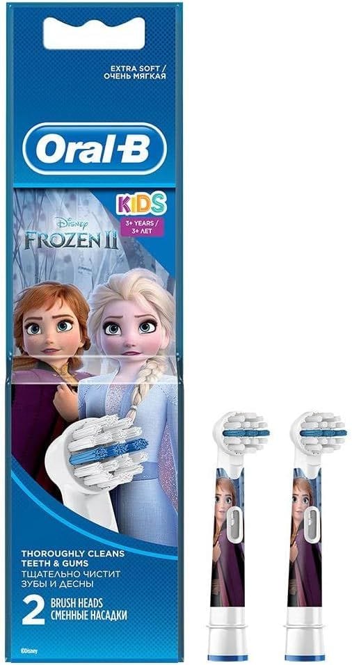 Oral-B EB10s-2 Kids Electric Toothbrush Replacement Heads, Frozen Edition, 2-Count, Soft Bristles
