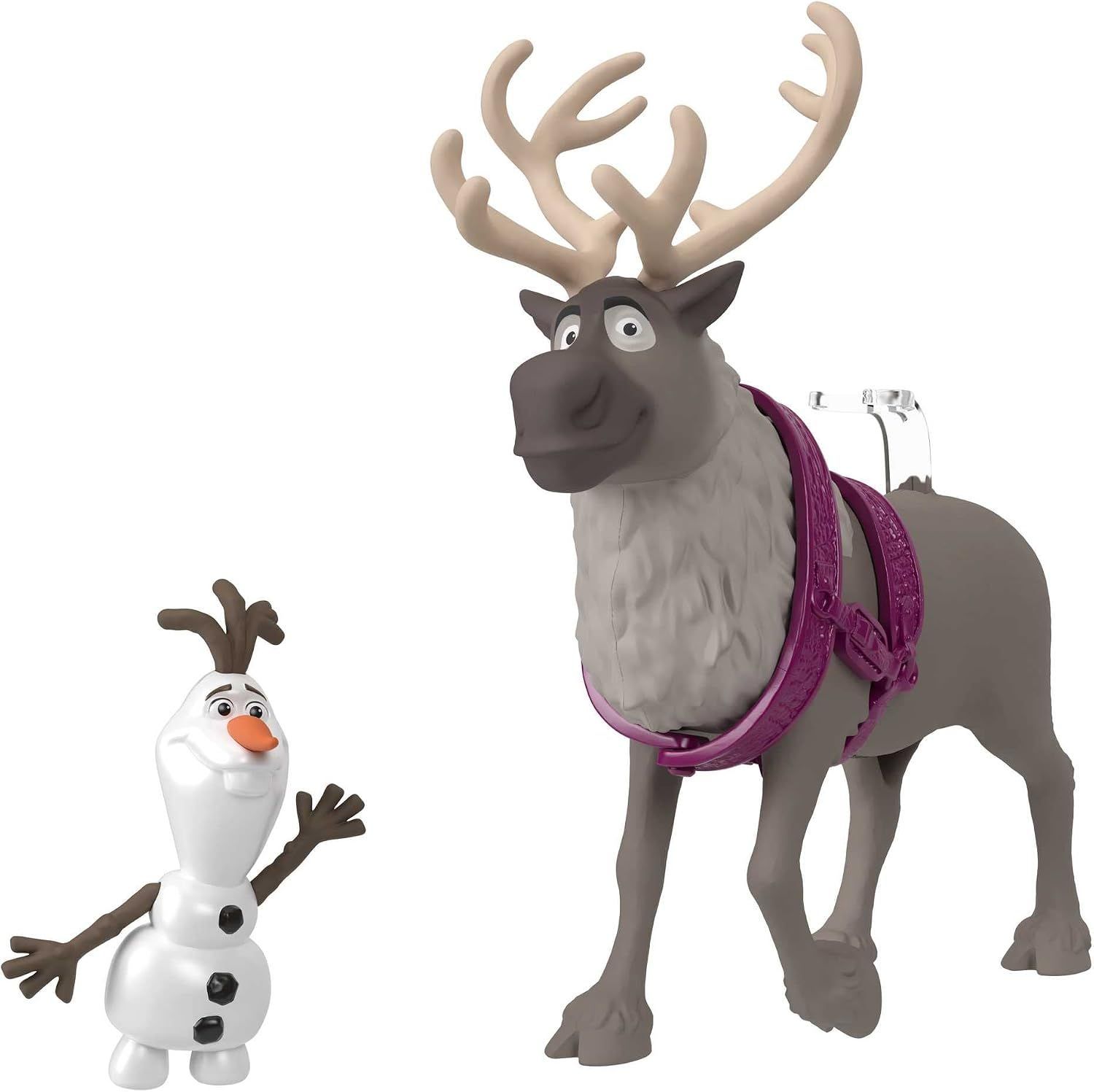 Disney Frozen Story Set by Mattel, 6 Small Dolls Including Anna, Elsa, Kristoff, Olaf, Sven & Grand Pabbie, Collectible Set
