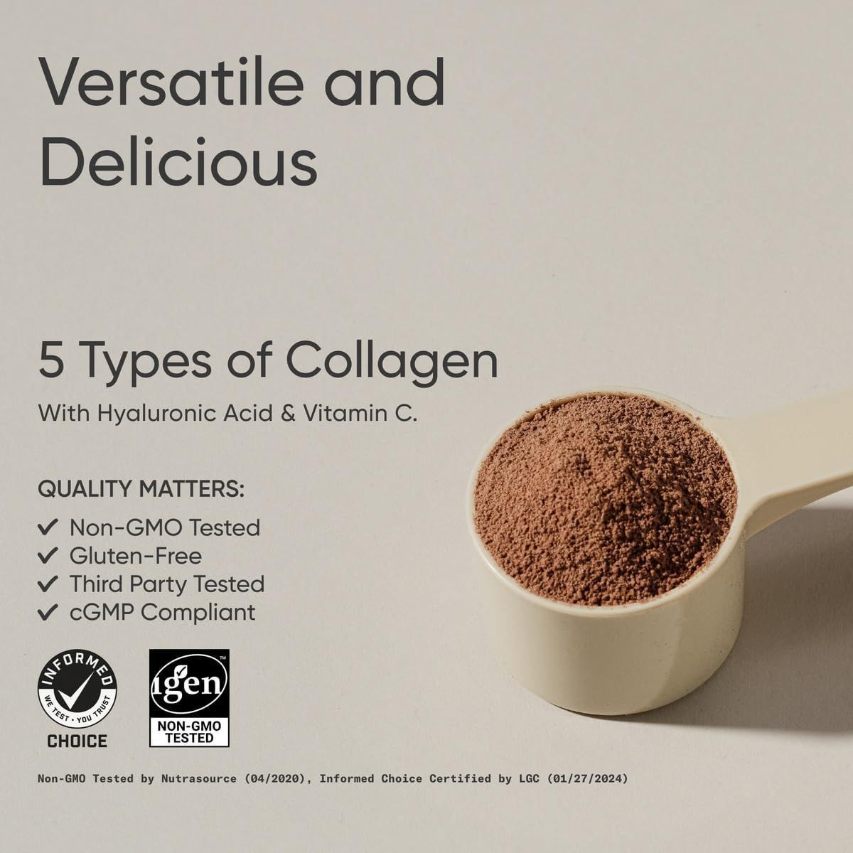Sports Research Multi Collagen Protein Powder with Hyaluronic Acid & Vitamin C | 30 Servings