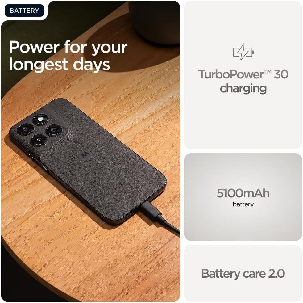 موتورولا Moto G77 5G - كاميرا 108 ميجابكسل، سعة 256 جيجابايت، شاشة أموليد 120 هرتز | أسود