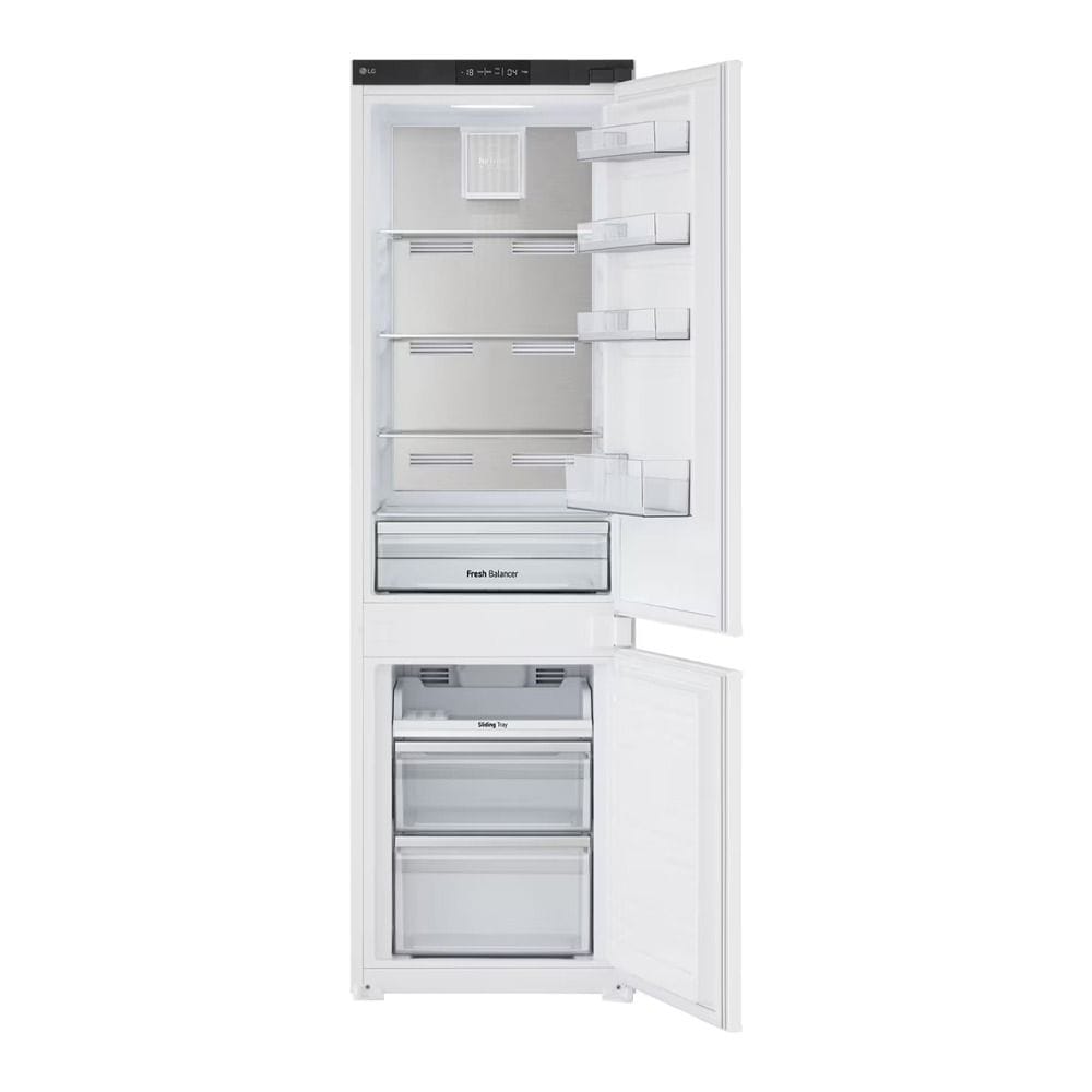 LG 233L Built-In Bottom Freezer Refrigerator, No Frost Cooling, Multi Air Flow, DoorCooling+, Smart Inverter Compressor | White - GNM12VWHN.AVWRGCC