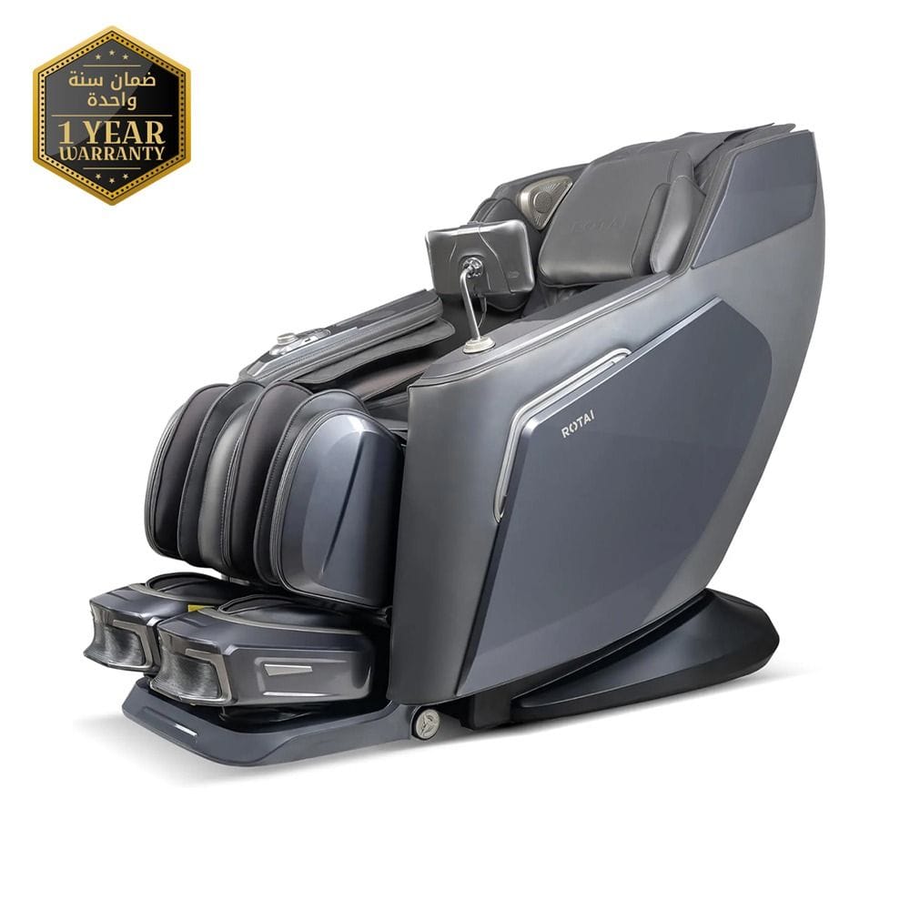 Rotai Vanquish Massage Chair, AI Smart Full Body Massage, Dual Zero Gravity Recline, 26 Airbags, Heat Therapy, 360Â° Foot & Leg Rollers & Wireless Charging | Grey - A70 Pro