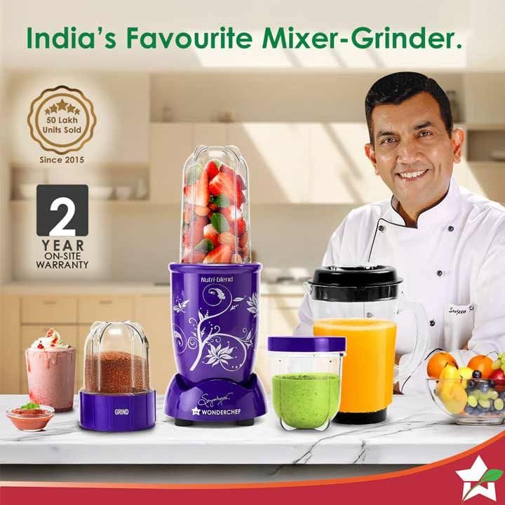 Wonderchef NutriBlend 3-Jar Personal Blender 500W – Purple | 63152295