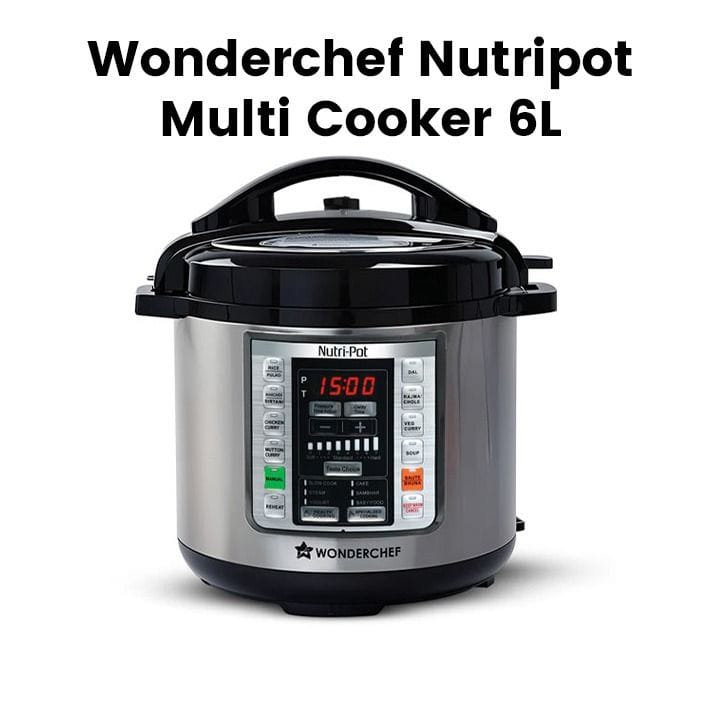 Wonderchef Nutripot Multi Cooker 6L - Silver & Black | 63152847