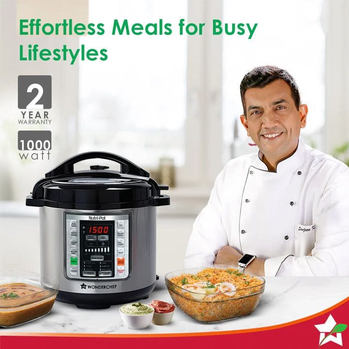 Wonderchef Nutripot Multi Cooker 6L - Silver & Black | 63152847
