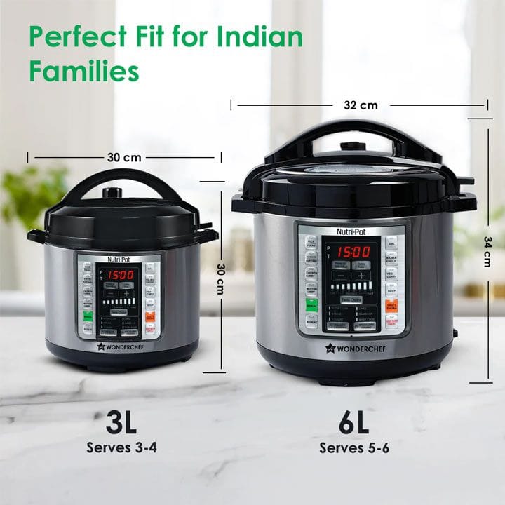 Wonderchef Nutripot Multi Cooker 6L - Silver & Black | 63152847
